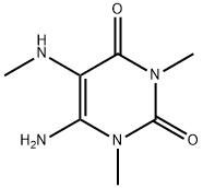 6-氨基-1,3-二甲基-5-(甲基氨基)-2,4(1H,3H)-嘧啶二酮 结构式