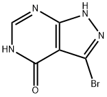 3-溴-1,5-二氢-4H-吡唑并[3,4-D]嘧啶-4-酮 结构式