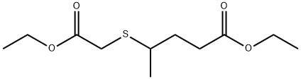 4-[(2-Ethoxy-2-oxoethyl)thio]pentanoic acid ethyl ester 结构式