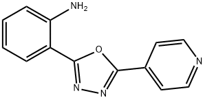 2-(5-(吡啶-4-基)-1,3,4-噁二唑-2-基)苯胺 结构式