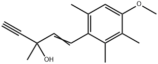 (E)-1-(4-METHOXY-2,3,6-TRIMETHYL-PHENYL)-3-METHYL-PENT-1-EN-4-YN-3-OL 结构式