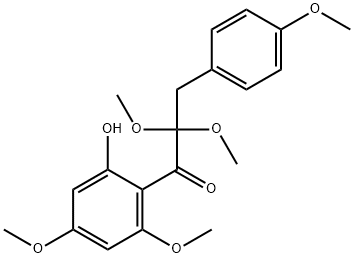 1-(2-Hydroxy-4,6-dimethoxyphenyl)-2,2-dimethoxy-3-(4-methoxyphenyl)-1-propanone 结构式