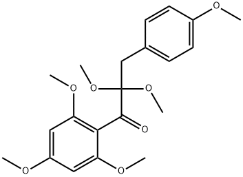 2,2-Dimethoxy-3-(4-methoxyphenyl)-1-(2,4,6-trimethoxyphenyl)-1-propanone 结构式