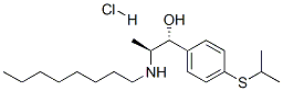 (R*,S*)-4-[isopropylthio]-alpha-[1-(octylamino)ethyl]benzyl alcohol hydrochloride 结构式