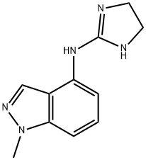 1H-Indazol-4-amine, N-(4,5-dihydro-1H-imidazol-2-yl)-5-methyl- 结构式