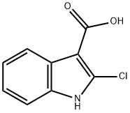 2-氯代-1H-靛基质-3-羧酸 结构式