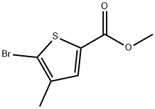 5-溴-4-甲基-2-噻吩羧酸甲酯 结构式