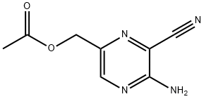 5-ACETOXYMETHYL-2-AMINO-3-CYANOPYRAZINE 结构式