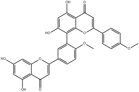 异银杏双黄酮 结构式