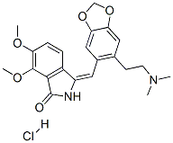 3-(6-(2-dimethylaminoethyl)-1,3-benzodioxol-5-ylmethylene)-6,7-dimethoxyisoindolin-1-one hydrochloride 结构式
