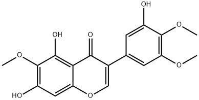 野鸢尾黄素 结构式