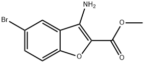 3-氨基-5-溴苯并呋喃-2-羧酸甲酯 结构式
