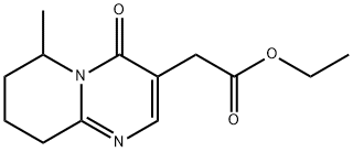 6-Methyl-4-oxo-6,7,8,9-tetrahydro-4H-pyrido[1,2-a]pyrimidine-3-acetic acid ethyl ester 结构式