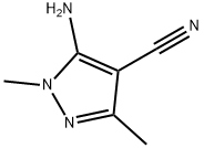 5 -氨基- 1,3-二甲基-4 -腈-1H -吡唑 结构式