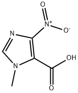1-甲基-4-硝基-1H-咪唑-5-羧酸 结构式