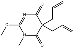 2-Methoxy-1-methyl-5,5-di(2-propenyl)pyrimidine-4,6(1H,5H)-dione 结构式