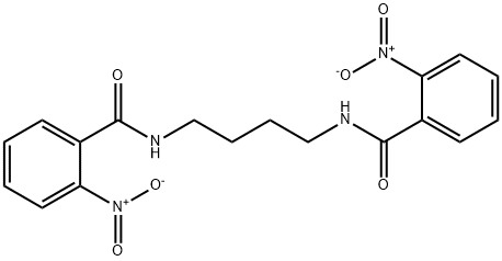 2-nitro-N-{4-[(2-nitrobenzoyl)amino]butyl}benzenecarboxamide 结构式