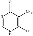 4-巯基-5-氨基-6-氯嘧啶 结构式