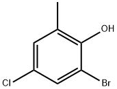 2-溴-4-氯-6-甲基苯酚 结构式