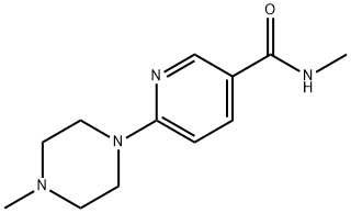 N-METHYL-6-(4-METHYL-PIPERAZIN-1-YL)-NICOTINAMIDE 结构式