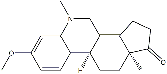 3-Methoxy-6-methyl-6-azaestra-1,3,5(10),8(14)-tetren-17-one 结构式