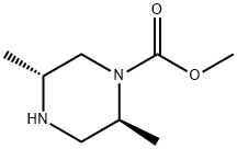 1-Piperazinecarboxylicacid,2,5-dimethyl-,methylester,(2S,5R)-(9CI) 结构式