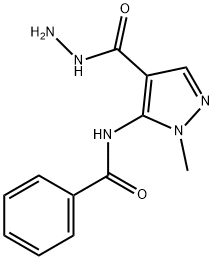 1H-Pyrazole-4-carboxylicacid,5-(benzoylamino)-1-methyl-,hydrazide(9CI) 结构式