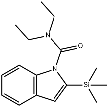 N,N-二乙基-2-(三甲基甲硅烷基)吲哚-1-甲酰胺 结构式