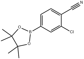 2-氯-4-(4,4,5,5-四甲基-1,3,2-二噁硼烷-2-基)苯甲腈 结构式