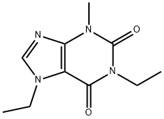 1,7-Diethyl-2,3,6,7-tetrahydro-3-methyl-1H-purine-2,6-dione 结构式