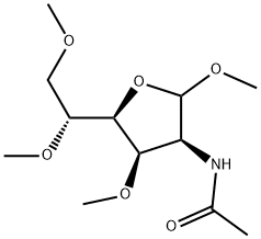 Methyl 2-(acetylamino)-3-O,5-O,6-O-trimethyl-2-deoxy-D-mannofuranoside 结构式