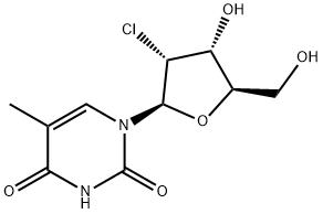 2'-氯-2'-脱氧-5-甲基尿苷 结构式