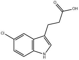 5-氯吲哚-3-丙酸 结构式