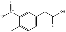 4-甲基-3-硝基苯乙酸 结构式