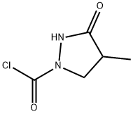 1-Pyrazolidinecarbonyl chloride, 4-methyl-3-oxo- (9CI) 结构式