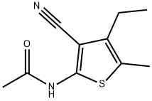 Acetamide, N-(3-cyano-4-ethyl-5-methyl-2-thienyl)- (9CI) 结构式
