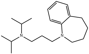 2,3,4,5-Tetrahydro-1-[3-(diisopropylamino)propyl]-1H-1-benzazepine 结构式