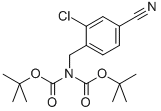 4-(DI-T-BOC-AMINOMETHYL)-3-CHLOROBENZONITRILE 结构式