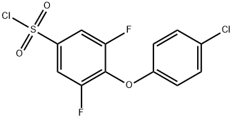 4-(4-氯苯氧基)-3,5-二氟苯磺酰氯 结构式