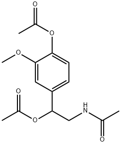 Acetic acid 2-(acetylamino)-1-[4-(acetyloxy)-3-methoxyphenyl]ethyl ester 结构式