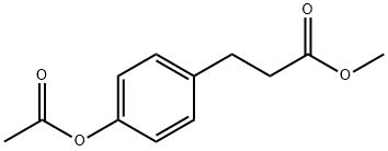 4-(Acetyloxy)benzenepropanoic acid methyl ester 结构式