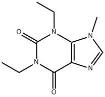 1,3-二乙基-9-甲基-3,9-二氢-1H-嘌呤-2,6-二酮 结构式