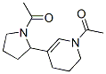 1-Acetyl-5-(1-acetyl-2-pyrrolidinyl)-1,2,3,4-tetrahydropyridine 结构式