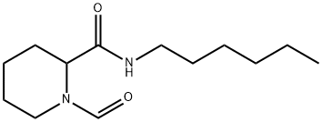 1-Formyl-N-hexyl-2-piperidinecarboxamide 结构式