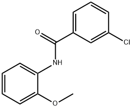3-氯-N-(2-甲氧基苯基)苯甲酰胺 结构式