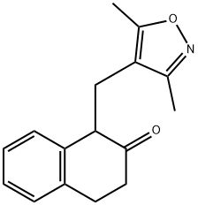 1-[(3,5-Dimethylisoxazol-4-yl)methyl]-3,4-dihydronaphthalen-2(1H)-one 结构式