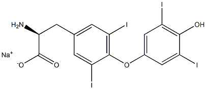 甲状腺素钠 结构式