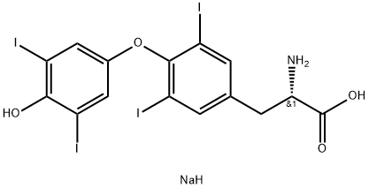 左甲状腺素钠 结构式