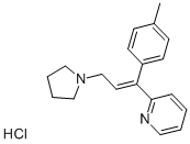 2-(1-(4-甲基苯基)-3-(1-吡咯烷基)-1-丙烯基)吡啶盐酸盐 结构式