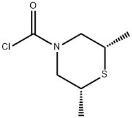4-Thiomorpholinecarbonylchloride,2,6-dimethyl-,cis-(9CI) 结构式